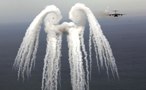 A Smoke Angel from Airplane Flares. Credit: Russell E. Cooley IV, USAF